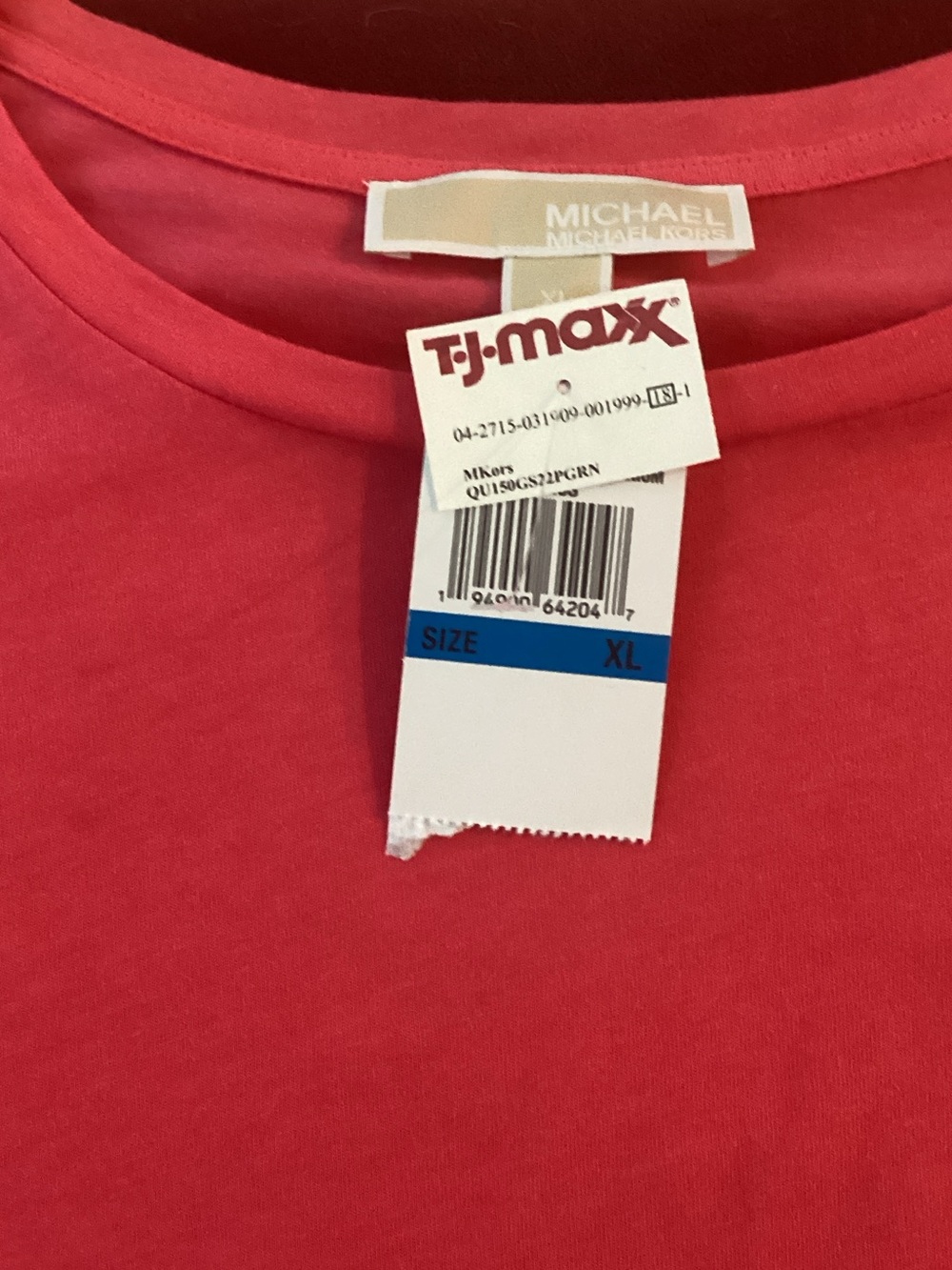 Michael Kors Women’s Short-Sleeve Crewneck T-Shirt in Coral Pink